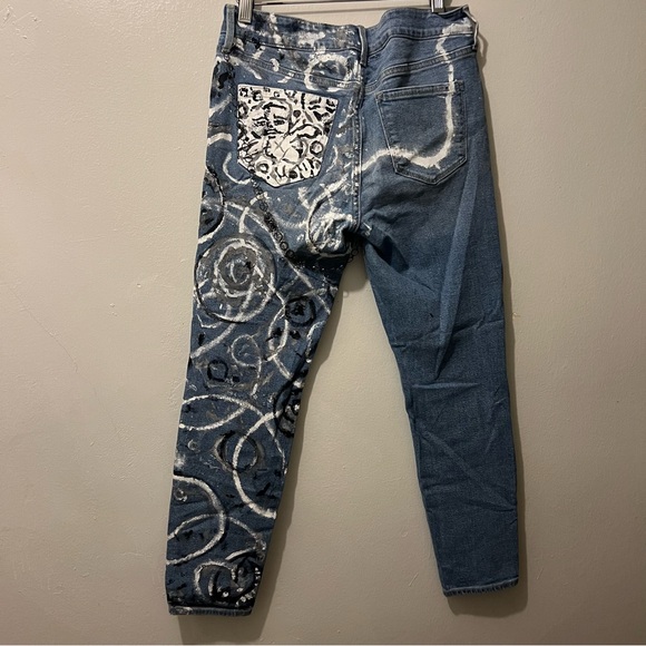Upcycled Old Navy Super Skinny Mid Rise Jeans Women’s 10 - Picture 9 of 16